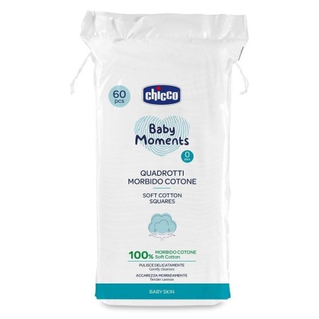 Chicco Baby Moments Quadrotti In Cotone 60 Pezzi