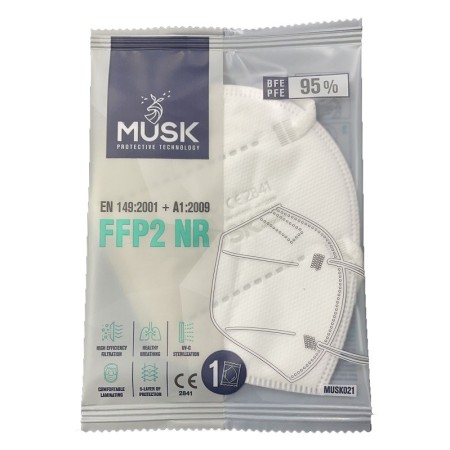 Musk Mascherina Ffp2 Bianca 10 Mascherine