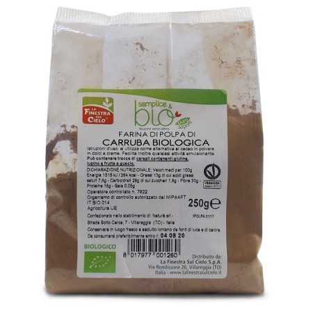 La Finestra Sul Cielo Farina di Polpa di Carruba Bio 250 g
