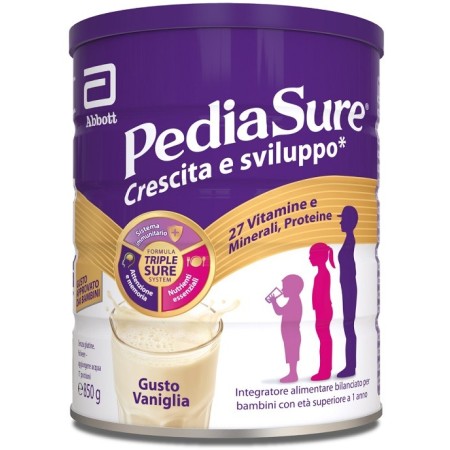 Pediasure Crescita E Sviluppo Integratore Alimentare per Bambini Vaniglia 850g