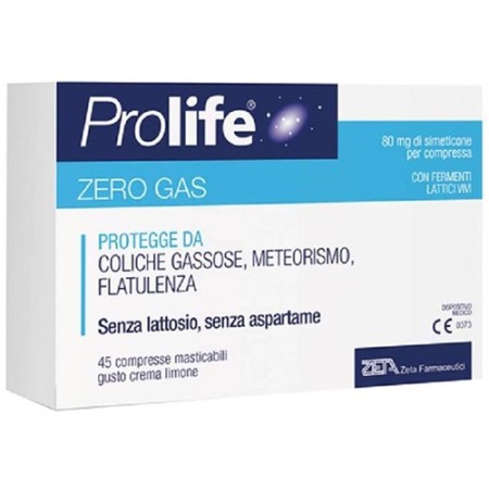 Prolife Zero Gas Integratore Contro Gonfiori e Flatulenza 45 Compresse