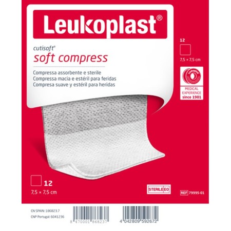 Cutisoft Compresse Sterili di Garza Idrofila TNT 7,5x7,5cm 12 Pezzi