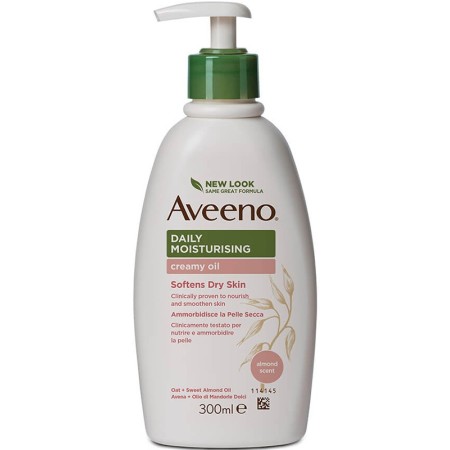 Aveeno Daily Moisturising Crema Olio Idratante Corpo Aroma di Mandorla 300 ml