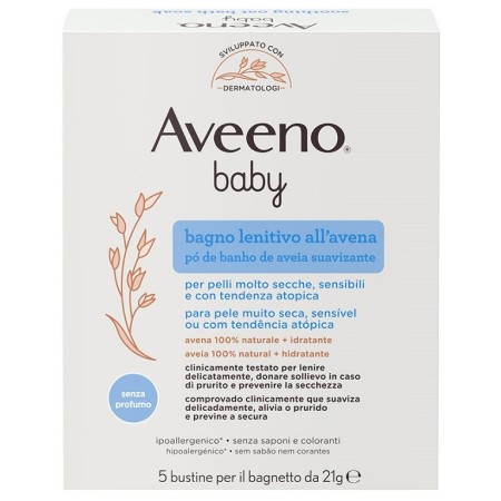 Aveeno Baby Colloidal Active Naturals Baby Polvere Da Bagno 5 Buste