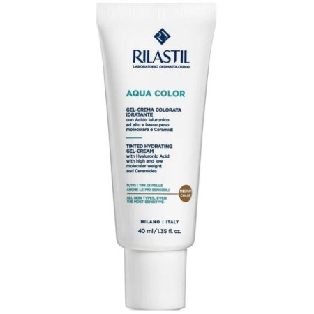 Rilastil Aqua Color Gel-Crema Colorata Idratante Colorazione Medium 40 ml