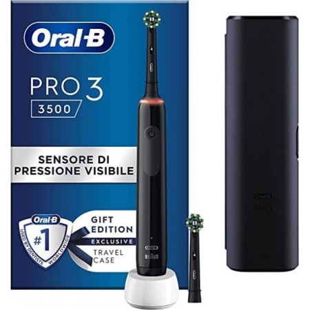 Oral-B Pro3 3000 Crossaction Spazzolino Elettrico Ricaricabile Nero   2 Refill