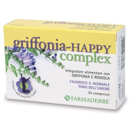 Farmaderbe Griffonia Happy Complex Integratore Benessere Mentale 30 Compresse