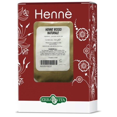 Erba Vita Henné Color Tintura Capelli Rosso Naturale 100 g