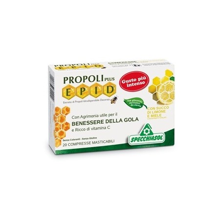 Specchiasol Epid Compresse Limone e Miele Integratore Gola 20 Compresse Masticabili