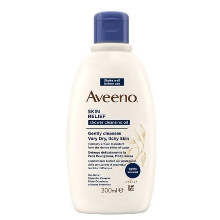 Aveeno Skin Relief Olio Doccia Lenitivo Pelle Secca e Sensibile 300 ml
